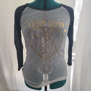 Sailor Moon Gold Foil Heart Girls Raglan